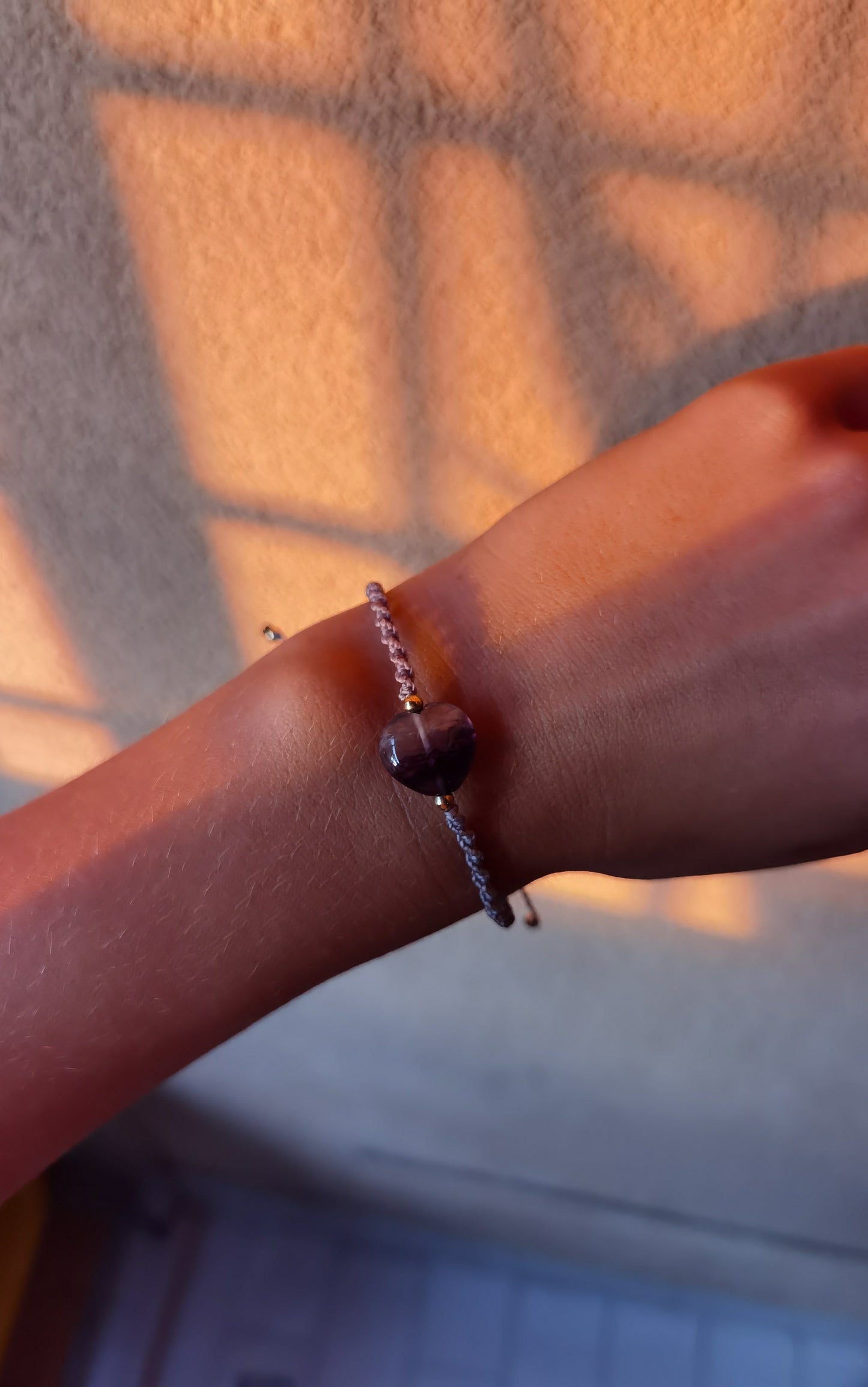 Bracelet with a Heart of Fluorite